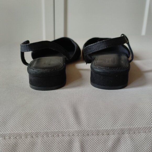 Black "Suede" low-heel slingback pumps NWOT, size 9 fits small - Picture 7 of 13